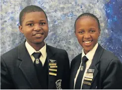  ??  ?? LEADERS: Siphosethu Zazela and Yamkela Ngicizela are the new head prefects of Dordrecht High School