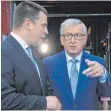  ?? FOTO: AFP ?? Desorienti­ert: Jean-Claude Juncker mit Jüri Ratas (links).