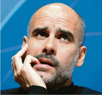  ?? Foto: Martin Rickett, dpa ?? Das erklärte Ziel von Pep Guardiola lautet, die Champions League zu gewinnen. Mit Manchester City hat er nur noch in dieser Saison die Chance dazu – ab Sommer darf der englische Meister keine Europapoka­l-Spiele bestreiten.