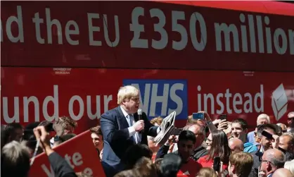  ?? ?? ‘We all have a clear memory of the Brexit campaign and what was said.’ Photograph: Christophe­r Furlong /Getty Images