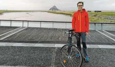  ?? Foto: Richard Seber ?? Johannes Winter wird als Betreuer die Fahrt nach Mortain begleiten. Nach Mont Saint Michel ist er mit dem Rad bereits gefahren. Dort endet auch die Familienfa­hrradtour.