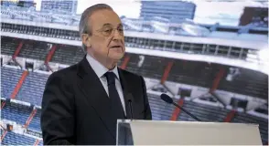  ?? ?? Florentino Pérez, président du Real Madrid, « arrive généraleme­nt toujours à ses fins ».