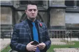  ?? EPA ?? Far-right activist Tommy Robinson visits Westminste­r Abbey’s Field of Remembranc­e last week before Armistice Day in London