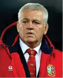  ?? GETTY IMAGES ?? Wait: Lions coach Gatland may soon learn tour’s fate