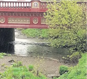  ??  ?? Bubbling waste cauldron The wave of water under the bridge is the sewage