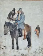  ??  ?? Abylkhan Kasteyev. Hunter with a Golden Eagle. 1935.