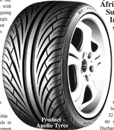  ??  ?? Product - Apollo Tyres