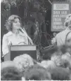  ?? Miami Herald File ?? Anita Bryant addresses the media at her home in Miami Beach during her 1977 campaign against Dade County’s gay-rights ordinance.