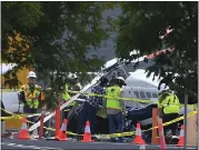  ?? ?? The helicopter — a Bell 407, operated by a contractor — was taking part in a training exercise at its Livermore Training Facility when it crashed in a parking lot next to some PG&E training poles.