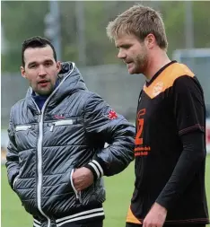  ?? Foto: Reinhold Rummel ?? Mario Schmidt und Florian Fischer (von links) werden in der neuen Saison beim TSV Gersthofen die Kommandos geben. Ob in der Bezirks oder in der Landesliga steht noch nicht fest.