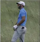  ?? David J. Phillip ?? The Associated Press Dustin Johnson, hitting from tall fescue at the U.S. Open last week, is the 10-1 favorite to win the British Open at the Westgate sports book.
