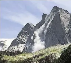  ?? BREGAGLIA ?? Am Piz Cengalo kam es gestern zu einem Felssturz.