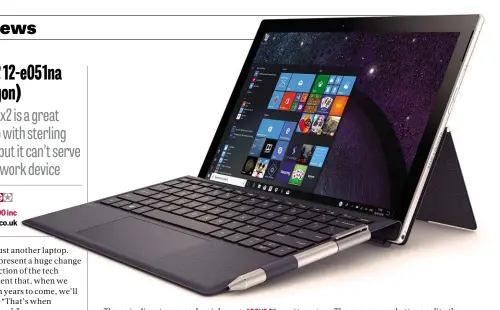  ??  ?? ABOVE It’s great to see the stylus and keyboard bundled as part of the £999 deal – plus plenty of data
