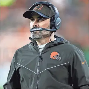  ?? AP ?? Largely because of a struggling offense, head coach Kevin Stefanski and the Browns are 6-6 after going 11-5 last season.