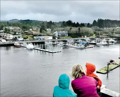  ?? Photograph­s by Mike Morris ?? SOME SAY the waterway in Depoe Bay, Ore., is the world’s smallest navigable harbor. The view of boats and town is noteworthy too.