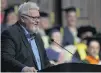  ??  ?? Pithy advice . . . Kahu Potiki addresses Otago Polytechni­c graduates at a 3.30pm graduation ceremony at the Dunedin Town Hall yesterday.