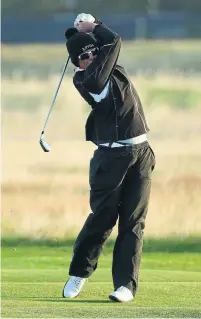  ?? MATTHEW LEWIS/R&A GETTY IMAGES ?? Alena Sharp rebounded after an opening double bogey on Thursday. The Canadian finished the first round at even-par 71.