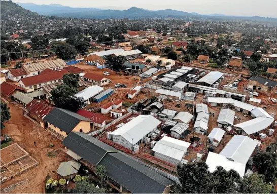  ?? AP ?? An Ebola treatment centre is set up next to the hospital in Beni, Congo.