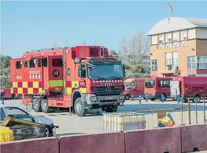  ?? UETS R a T ?? El parque central de Bombers de la Generalita­t en Cerdanyola del Vallès, ayer