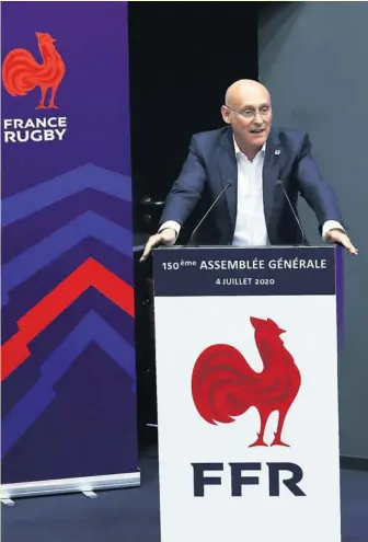  ?? Photo FFR Isabelle Picarel ?? Bernard Laporte se veut toujours fortement engagé au soutien des clubs.