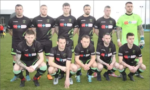  ??  ?? North End United prior to their dramatic FAI Junior Cup semi-final win over St. Michael’s of Tipperary.