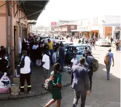  ?? — Picture: Joseph Manditswar­a ?? Harare’s Central Business District was teeming with people going about their business yesterday as they ignored calls to stay away from their normal routines.