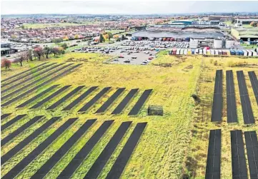  ?? ?? ENERGY BOOST: An artist’s impression of Diageo’s solar panel farm in Leven.