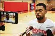  ?? DAVID JABLONSKI / STAFF ?? Trey Landers said he wants to impress new Dayton coach Anthony Grant with his defense.