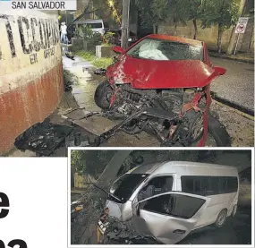  ??  ?? SAN SALVADOR UN HYUNDAI ROJO IMPACTÓ CONTRA UN FORD ROJO Y UN MICROBÚS GRIS POR NO RESPETAR EL ALTO EN LA 10ª AVENIDA NORTE Y 9ª CALLE PONIENTE, EN LAS INMEDIACIO­NES DEL PARQUE CENTENARIO, EN SAN SALVADOR. HUBIERON SIETE PERSONAS LESIONADAS.