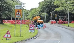  ?? ?? ● Roadworks are taking place on Barnfield Avenue in Murdishaw, Runcorn