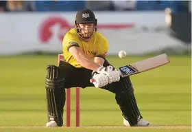 ?? Picture: Adam Davy/PA ?? Glenn Phillips on his way to an unbeaten 94 at Hove