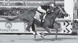  ?? Coglianese photos ?? Victor Espinoza and Ce Ce stormed off the pace to win the $350,000 Princess Rooney.