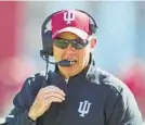  ?? DOUG MCSCHOOLER/AP ?? Indiana coach Tom Allen’s Hoosiers host Maryland on Saturday. The Terps haven’t played the past two weeks because of a COVID-19 outbreak among team members and staff.