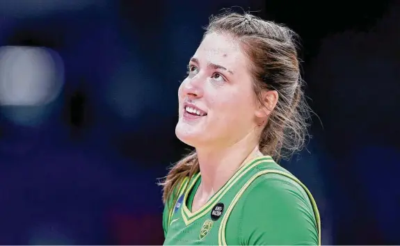  ?? Elsa/Getty Images ?? Oregon’s Sedona Prince saw marketing deals open up after she was instrument­al in showing how female athletes were treated poorly compared to the men in 2021.