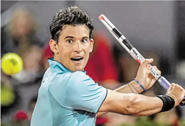  ?? BILD: SN/AP ?? Dominic Thiem kassierte in Madrid die vierte Niederlage in Folge.