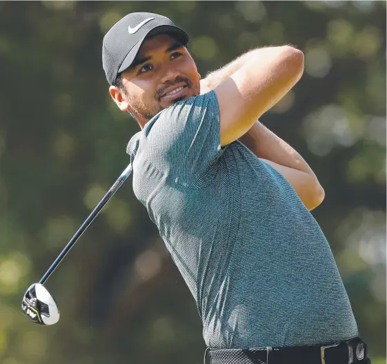  ?? Picture: GETTY IMAGES ?? Jason Day plays a shot during a practice round prior to the World Golf Championsh­ips-Bridgeston­e Invitation­al at Firestone Country Club.