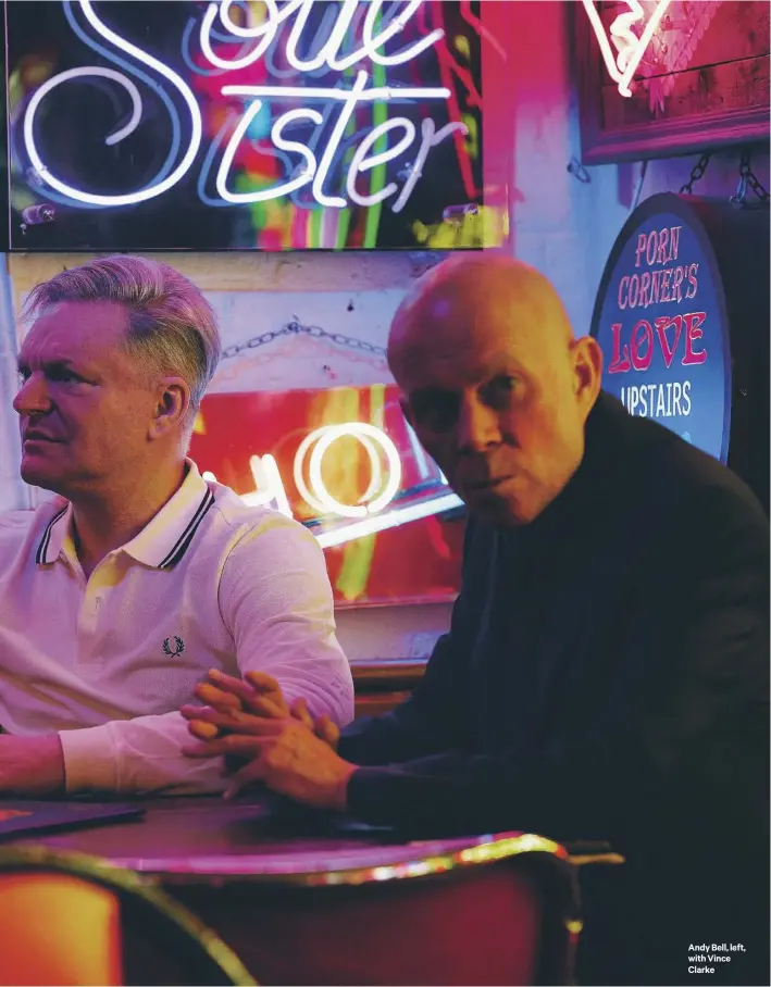  ??  ?? Andy Bell, left, with Vince Clarke