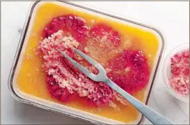  ?? RENEE COMET/THE WASHINGTON POST ?? Sunrise granita is a dessert that requires no cooking and barely any prep work.