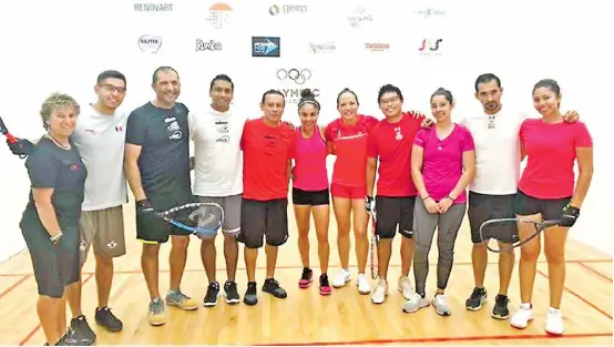  ??  ?? La selección mexicana de racquetbol inició con el pie derecho el Mundial en Costa Rica. Foto Cortesía