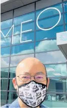  ?? ?? Co-founder and director Kenneth Leong says MEO is looking at ways to help reduce waste from the face mask industry.