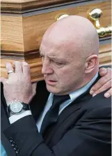  ?? INPHO ?? Pallbearer: former Munster and Ireland hooker Keith Wood yesterday