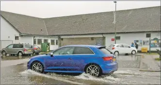  ?? Ferguson, alba.photos Photograph: Iain ?? After periods of heavy rain, the water can’t be drained because of the broken drains. This will be rectified once all the improvemen­t work has been completed.