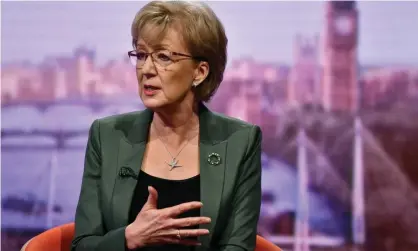  ??  ?? Andrea Leadsom told Andrew Marr: ‘I’m not an advocate for no deal, but it would not be nearly as bad as many like to think it would be.’ Photograph: Reuters