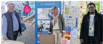  ??  ?? De gauche à droite : Pascal Delanoë, Anne Janvier et Mahamane Baby