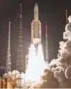  ??  ?? Al Yah 3 being launched on an Ariane 5 rocket