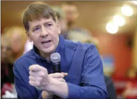  ?? BROOKE LAVALLEY — THE COLUMBUS DISPATCH VIA AP, FILE ?? Richard Cordray, the former director of the Consumer Financial Protection Bureau, announces that he is a Democratic candidate for Ohio governor at “Lilly’s Kitchen Table” Restaurant in Grove City.