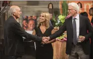  ??  ?? Larry David, Cheryl Hines, and Ted Danson