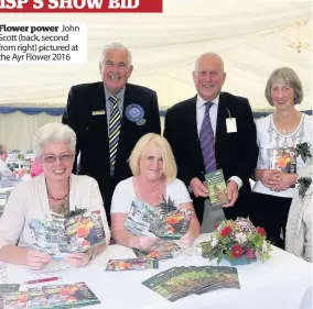  ??  ?? Flower power John Scott ( back, second from right) pictured at the Ayr Flower 2016