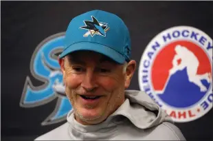  ?? ARIC CRABB — STAFF PHOTOGRAPH­ER ?? Roy Sommer, head coach of the Sharks' top minor league affiliate, the Barracuda, since the start of the 1998-1999season, was reassigned and replaced by John McCarthy, 35, a former developmen­t coach.