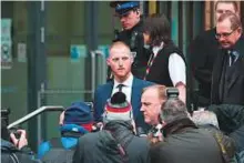  ?? Reuters ?? England cricketer Ben Stokes leaves Bristol Magistrate­s Court after the hearing in Britain yesterday.